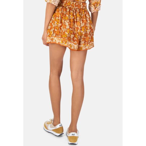 Zimmermann Andie Silk Terracotta Floral Shorts size US 6 - Picture 7 of 7